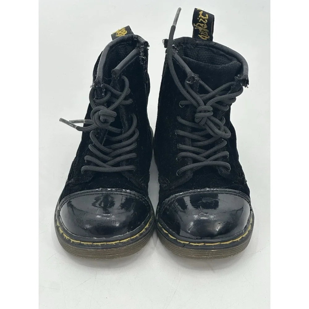 Dr. Martens Bunny Lace Up Zip Boots‎ Toddler Size 7 Black